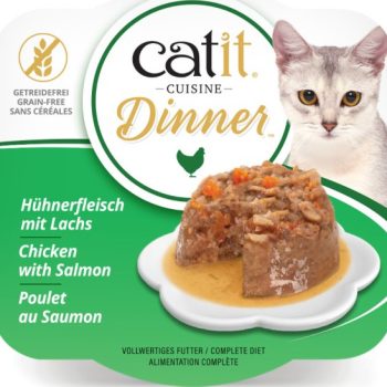 Catit Chicken Dinner Wet Cat Food with Flaked Salmon & Carrot