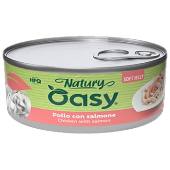 Oasy Wet Cat Natury Soft Jelly - Chicken with Salmon, 150 grams