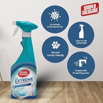 Simple Solution 3in1 Oxy Charged Stain & Odor Removing Spray for Dogs 945 ml