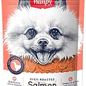 Wanpy Oven-Roasted Fish Shaped Salmon Bite Dog Treats 100 gr