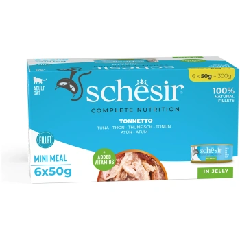 Schesir Complete Nutrition Wet Food with Tuna in Jelly for Adult Cats 6 x 50 gr