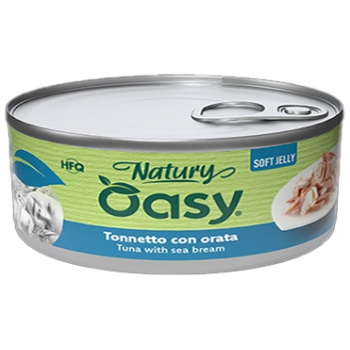 Oasy Wet Cat Natury Soft Jelly - Tuna with Seabream, 150 grams