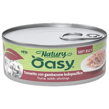 Oasy Wet Cat Natury Soft Jelly - Tuna with Shrimp, 150 grams