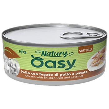 Oasy Wet Cat Natury Soft Jelly - Chicken with Liver and Potatoes, 150 grams