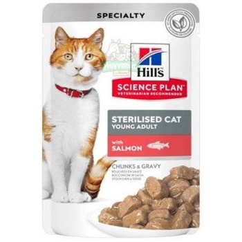 Hill's Science Plan Wet Food Chunks with Salmon in Gravy for Sterilized Cats (6 Months to 6 Years) 85 gr