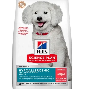 Hill's Science Plan Hypoallergenic Dry Food with Salmon for Small & Mini Breed Adult Dogs (1-6 Years & 11-25kg) 1.5 kg