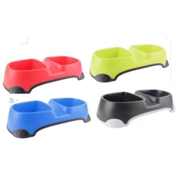 Nunbell Large Light Green 2x500ml Dual Pet Bowl (30x8cm)