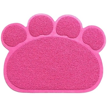 Nunbell Turquoise Paw Shaped Pet Litter Trapper Mat (45x60cm)