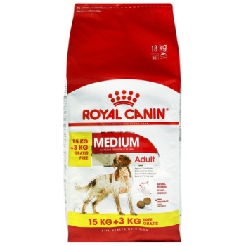 Royal Canin Dry Food for Medium Breed Adult Dogs (15 3kg Free)