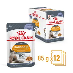 Royal Canin Hair & Skin Care Slices in Jelly Cat Food (12*85g)